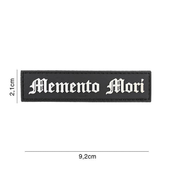 VAN OS - 3D Patch | Memento Mori (streifen) schwarz/weiss