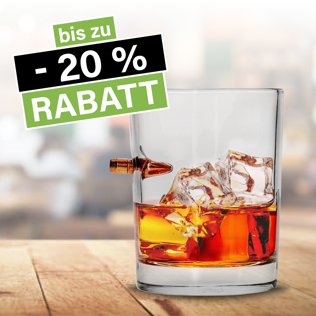 Lucky Shot - Whiskyglas mit .308 Geschoss